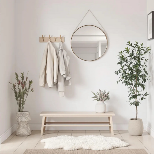Décoration autour d'un porte manteau