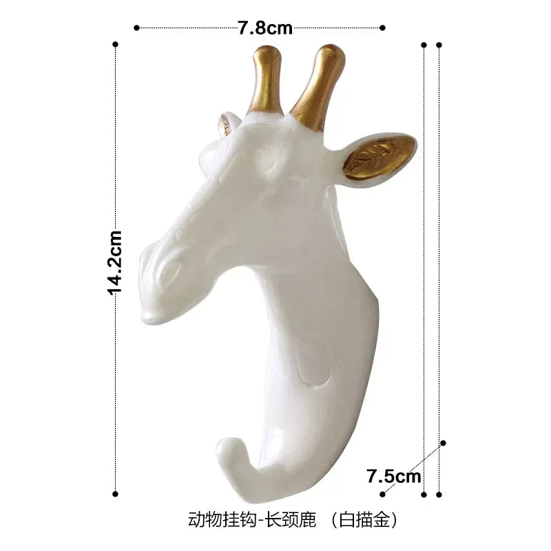 Patère murale animaux